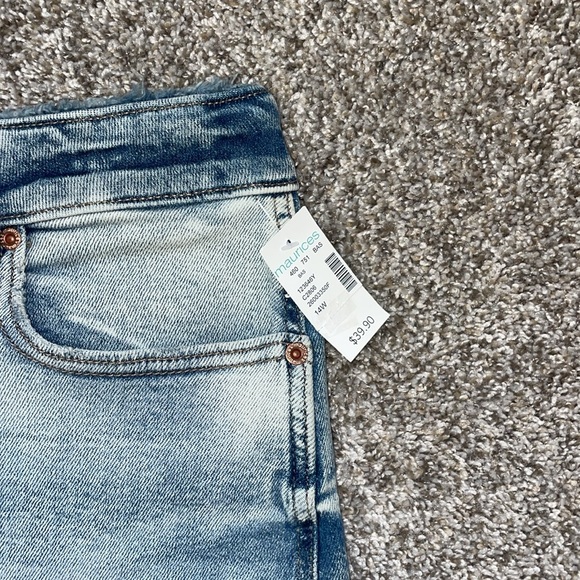 NWT Maurice’s Vintage High Rise Light Wash Frayed Hem Denim Skirt 14 - Picture 3 of 8